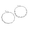 Distinctive Wavy Pattern Metal Necklace Adjustable Length Neckchain Eye Catching Clavicle Chain Unisex Accessory