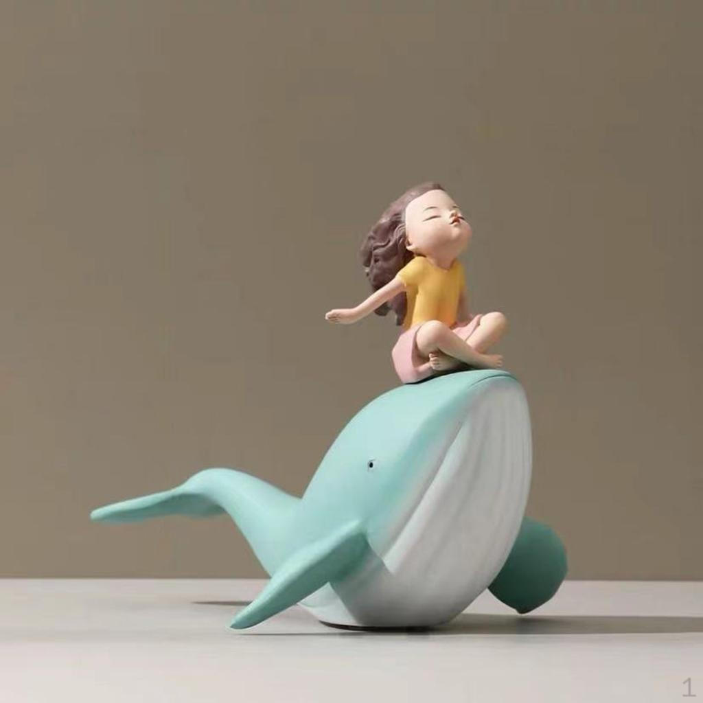 and Figurine Statues Sculpture Resin Sea Animal Home Desktop Ornament Gift Office Sitting