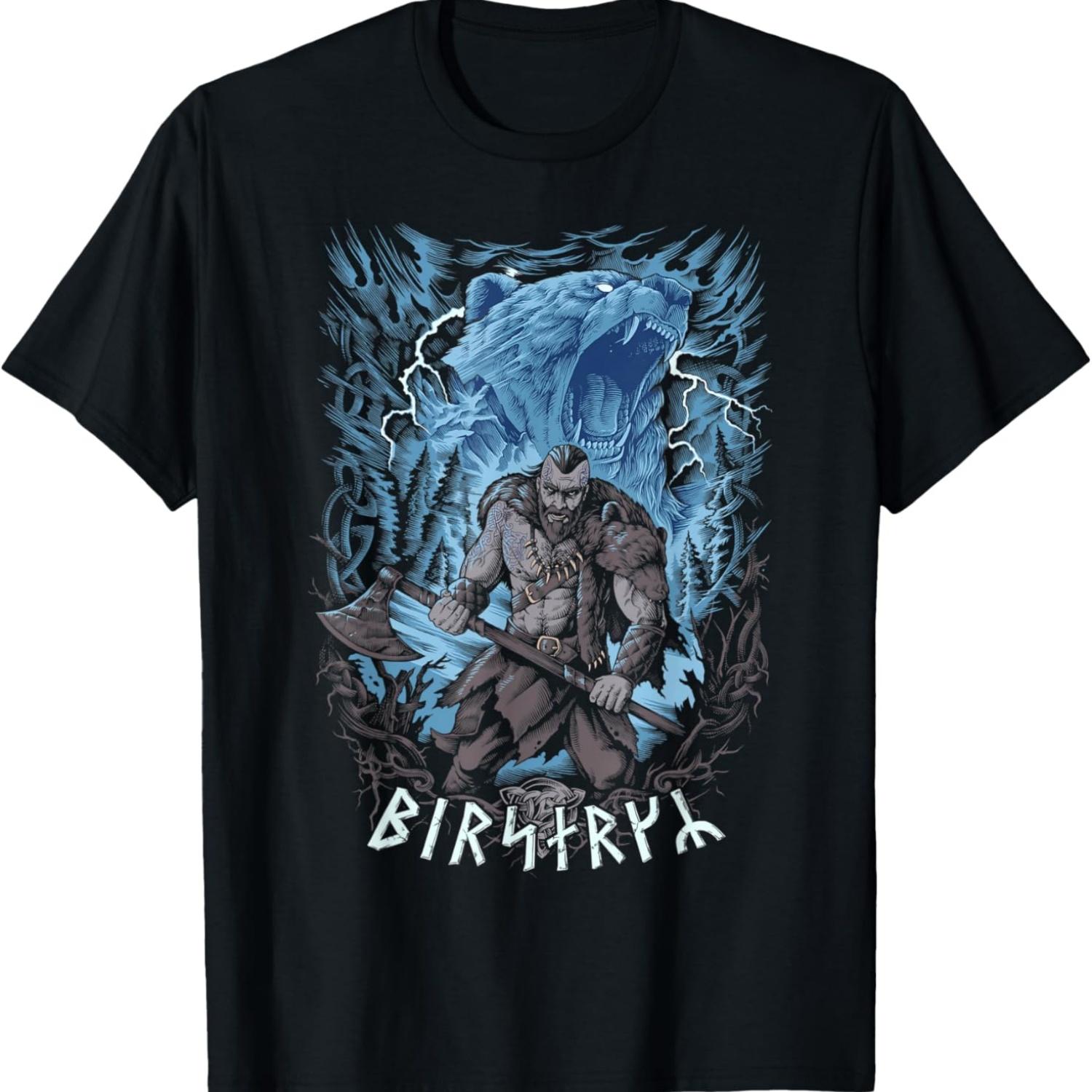 

Берсерк Викинг Воин Скандинавский Язычник Вальхалла Футболка XXXXXL чёрный