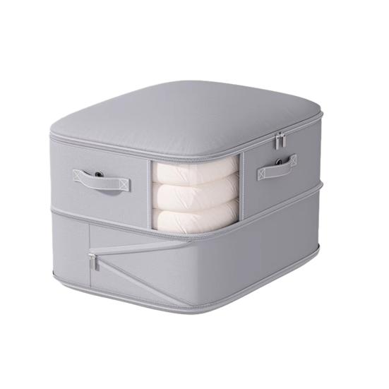 Comforter Storage Bag Zipper Compression Clear Window And Bag with Carry Handles Space Saver Organizer