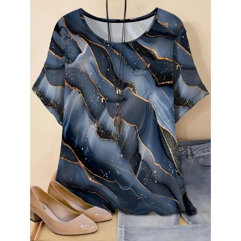 3D Printed Summer Fashion Women's T-Shirt Breathable Casual