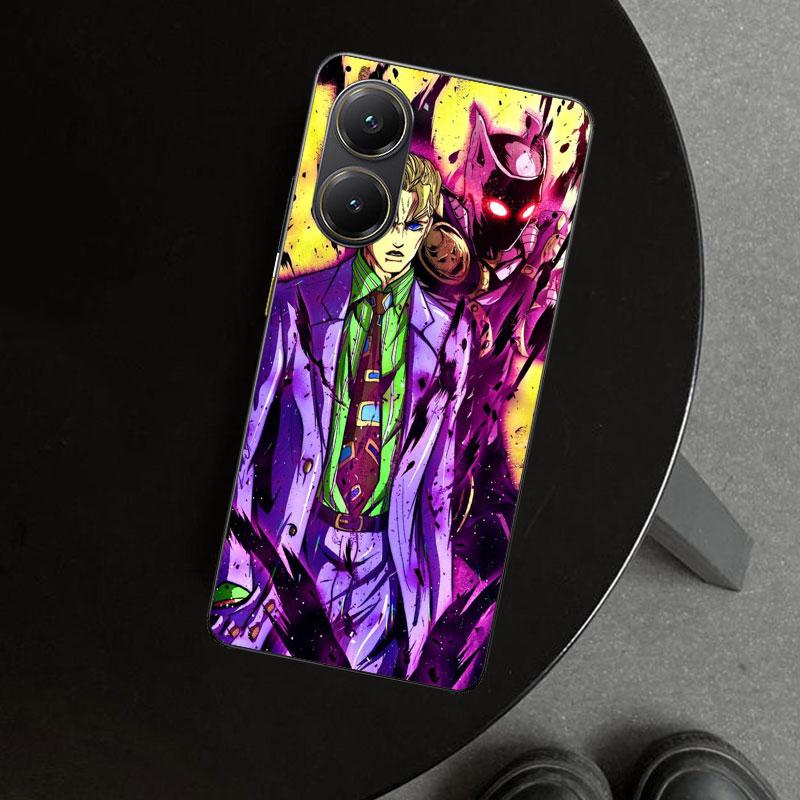 JoJo Kira Yoshikage Killer Queen Phone Case Cover for Xiaomi Poco X6 X5 X7 Pro F7 Ultra Redmi 15C 15 13C 13 12C 12 10C 10 10A 9C