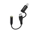 2-in-1 Type-C/Lightning To 3.5mm Earphone Adapter