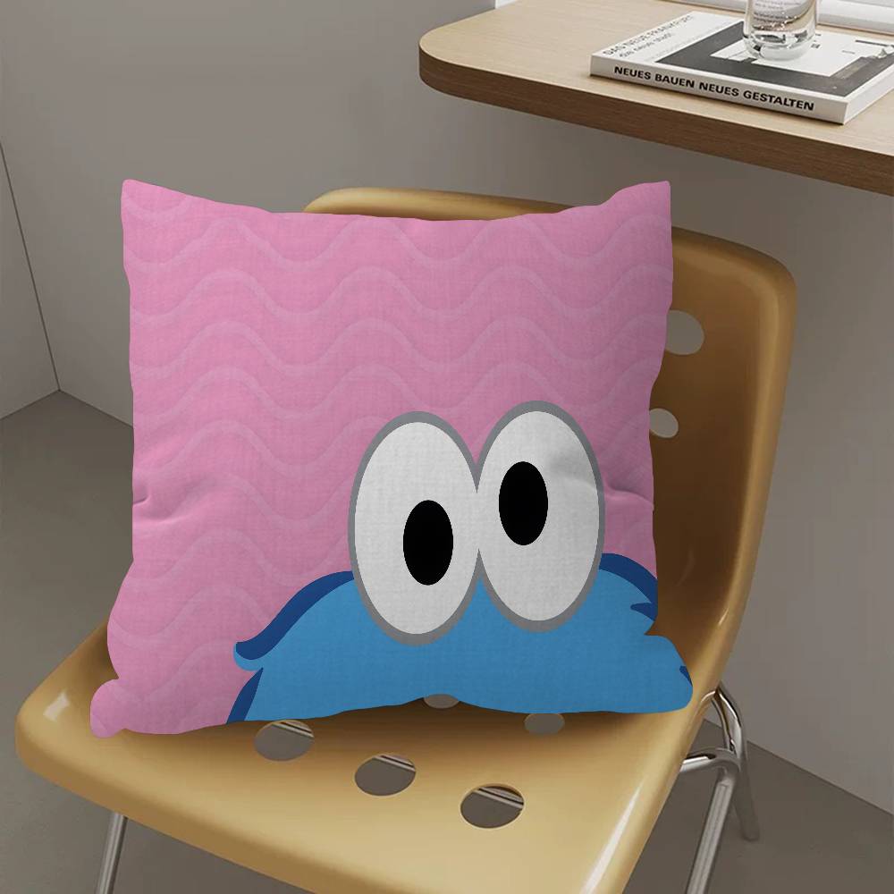 Sesame Street Cartoon Maple Design Cushion Cover Happy Autumn Harvest Decor Holiday Decorati Pillow Cover