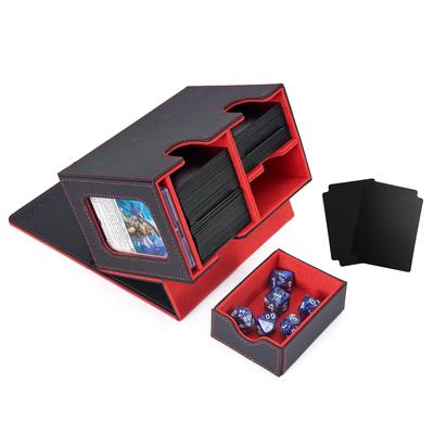 Venssu Deck Kereskedelmi kártya-kijelző kockatartó 200 db, 2 elválasztót és 1 mágnest tartalmaz, amely kompatibilis a Pokemon Duema különféle kártyajáték hüvelyekkel