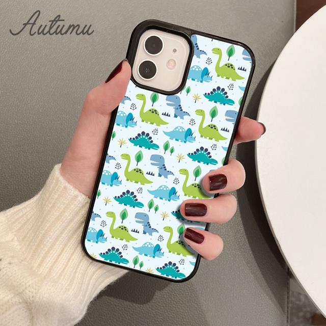 Baby Dino Phone Case for iPhone 17 Air 15 16 16e 11 12 13 14 Pro Max Plus Cover Coque Fundas Shell
