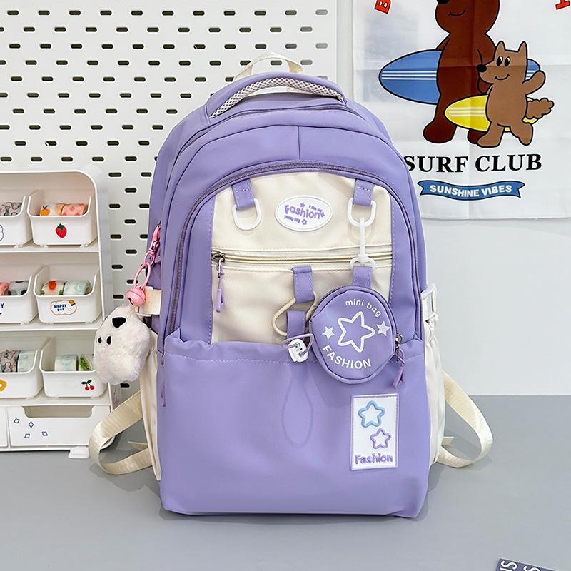 Neuer Ins Style Hoher Wert Koreanische Version mit Großem Fassungsvermögen Vielseitige Schultasche Junior High School und High School College Rucksack
