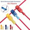 50pcs Quick Electrical Cable Connectors Lock Wire Terminals for Electric Connections, Fast Lead Terminal Connector
