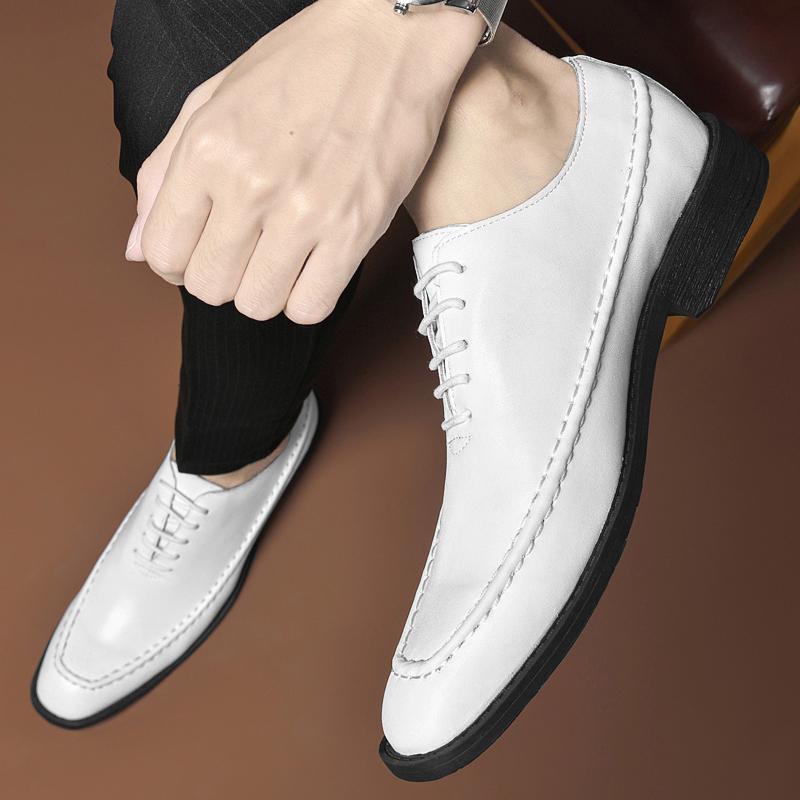 Ew Genuine Leather Men Oxfords Shoes Handmade Italian Mens Casual Shoes Luxury Brand Moccasins Male Classic Men Wedding Shoes