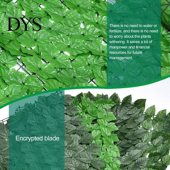 Vibrant Greenery Decoration Artificial Hedge Leaves Faux Ivy Grass Wall Backdrop UV-resistant UV-coated Foliage Decor for Balcony Privacy Garden Patio