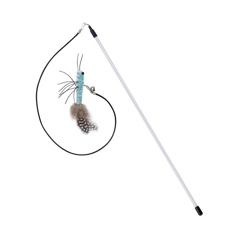 

1Pc Cat Tease Cat Stick Insect Cat Self-hi Antistuffing Steel Wire Replacement Head Antistuffing Toy Butterfly Dragonfly