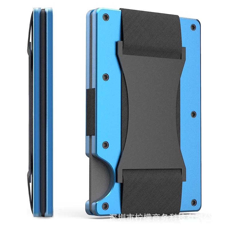 Hot Selling RFID Anti-theft Carbon Fiber Metal Card Holder Wallet with Money Clip
