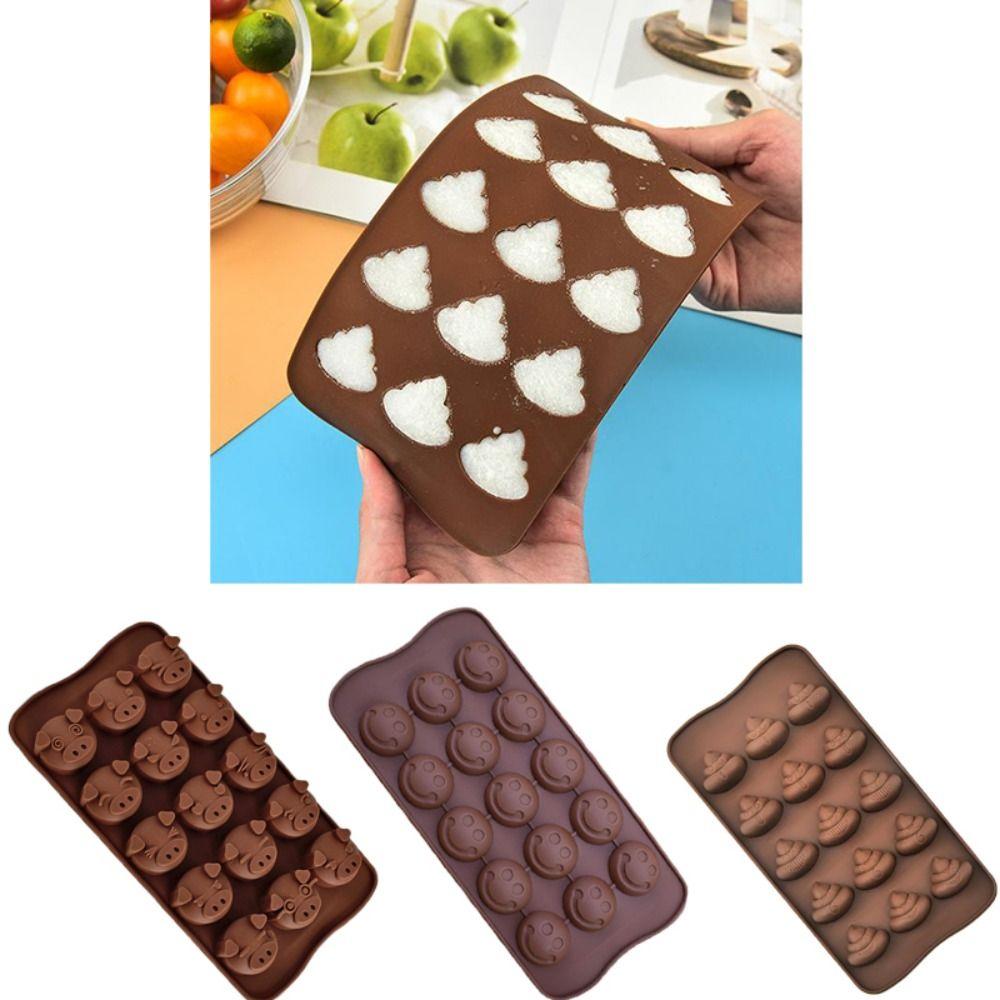 

Smile Face Pig Shaped Poop Silicone Mold Funny Candle Mold Kitchen Gadgets Soap Mold Fondant pig