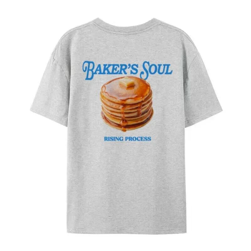 Pancake Graphic Top Cute Retro Foodie Printed Streetwear TShirts Oversized Egirl Grunge Y2k Aesthetic Tee Women Fashion Clothes