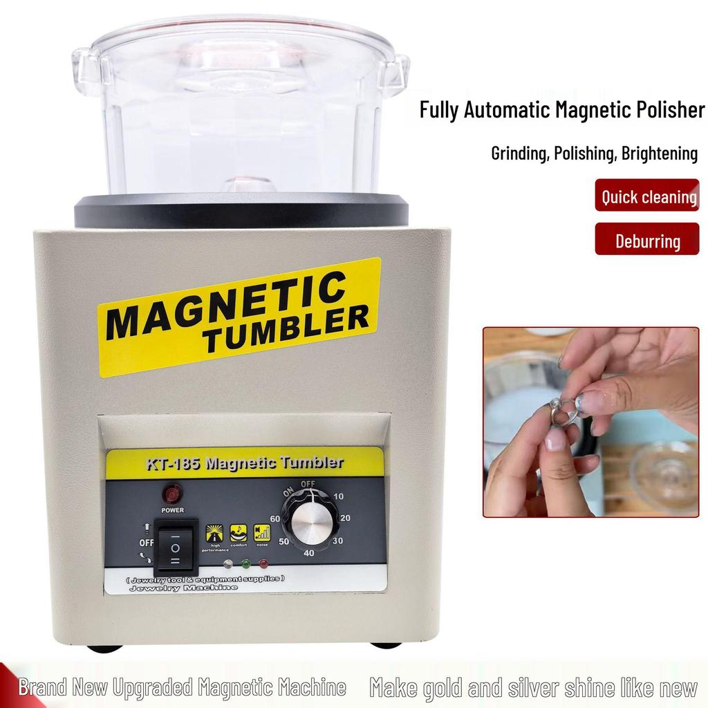 KT185 Magnetischer Polierer für Rost, Entgraten, Schmuckreinigung, Fleckenentfernung und Präzisionsmetallschleifen und Polieren
