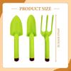 3 Pieces Kids Gardening Tools Includes Shovels Rake for Boys Girls Compact Accessories Lightweight
