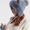 Cartoon Cat Ears Beanie Woolen Ear Protection Hat Leisure Winter Plush Hat  Winter/Autumn