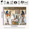 2D Antike Ägyptische Grabmalerei Kulisse Hieroglyphen & Figuren Themen-Deko Hintergrund
