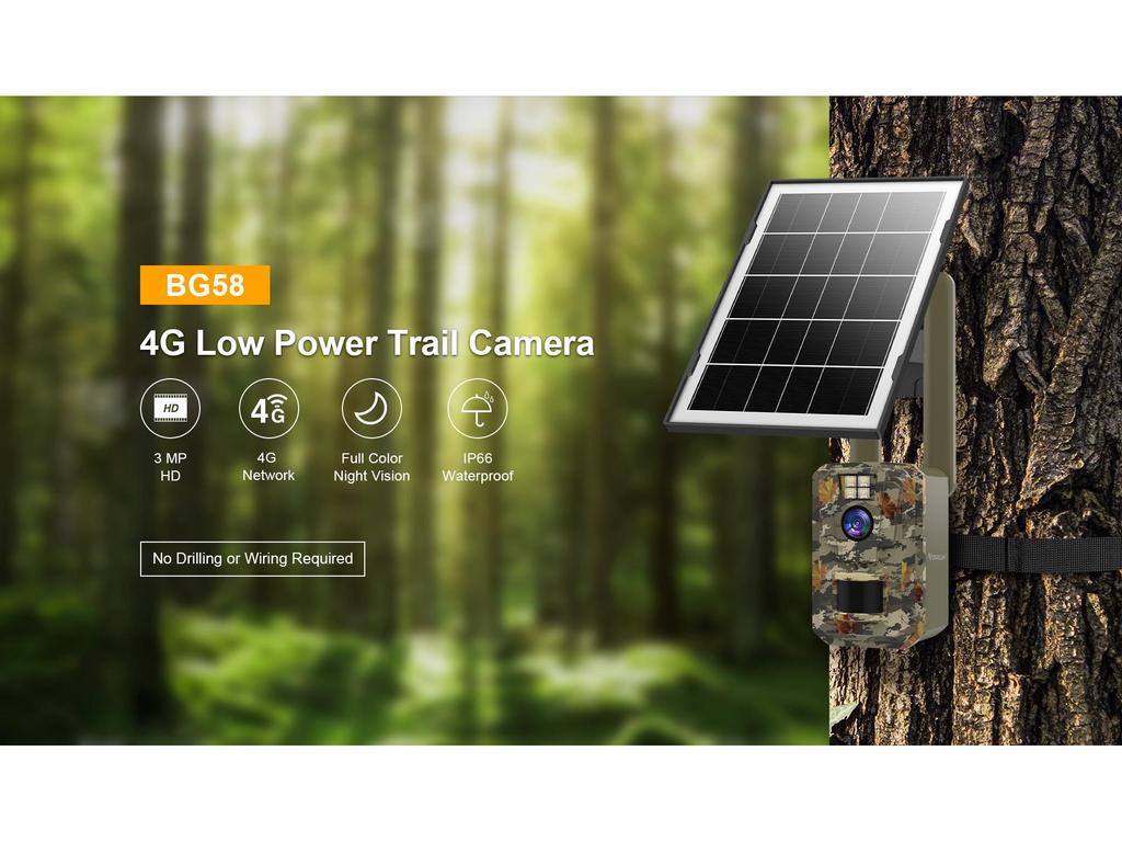 4G Solar-Powered HD Night Vision Hunting Camera with Wide-Angle CMOS Sensor and Cloud Storage