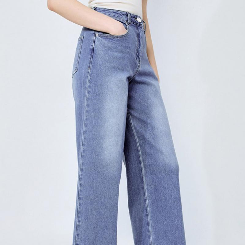 [SHS S MISS] Klasické široké džínové kalhoty SSmSlo12070 Bl