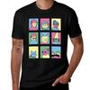 Character Grid TShirt Summer Casual Loose TShirt