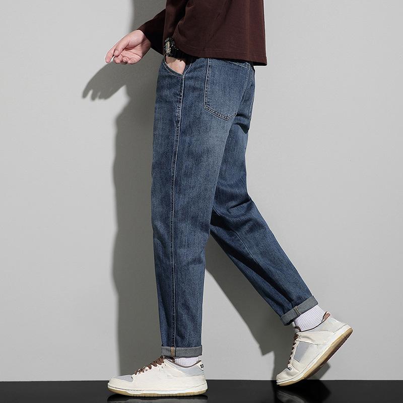 Loose Men's Straight Leg Jeans Autumn Winter Workwear Style High Street Long Trousers Trendy New Hot Sale of The Season Male Den