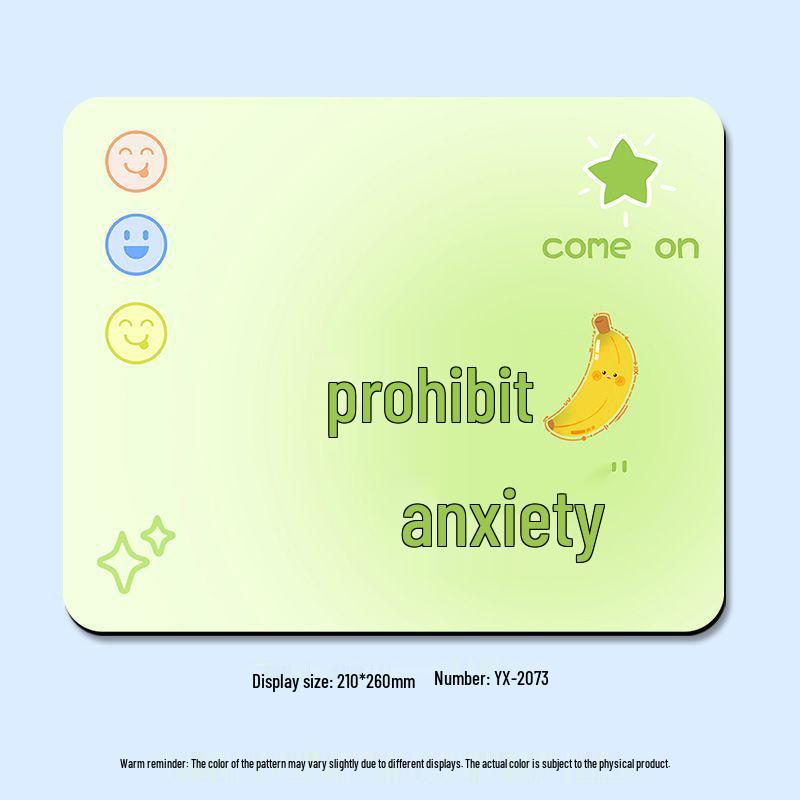 Motivational Cute Cartoon Non-Slip Mouse Pad for Home Office Use