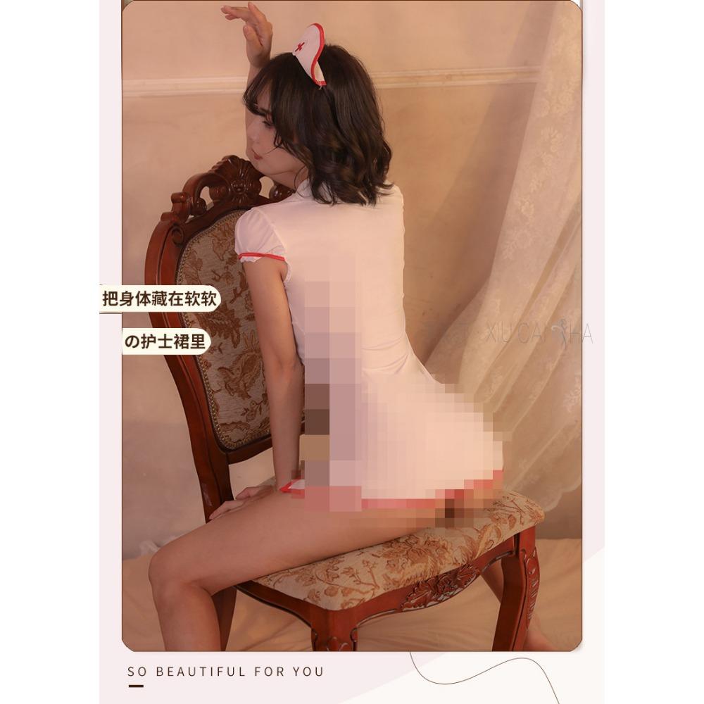 Sexy Dessous Weibliche Leidenschaft Verführung Kleidung Reines Verlangen Krankenschwester Pyjama Cosplay Uniform Set Großhandel