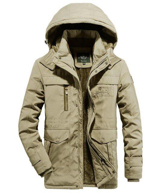 Military Winter Hooded Jacket Men Thick Warm Parka Plus Size Casual Loose Waterproof Windbreaker