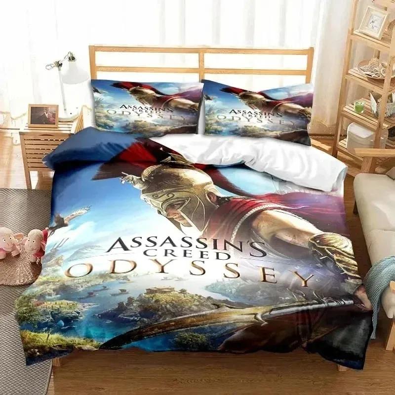Comforter New Game A-Assassin S Creed Art Bedding Set Gamer Adult Boys Bedroom Single Double King Size Comforter Boys Gift
