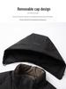 Men's Fleece-Lined Graphene Cotton Jacket, Warm Hooded and Cold-Resistant Winter Outerwear