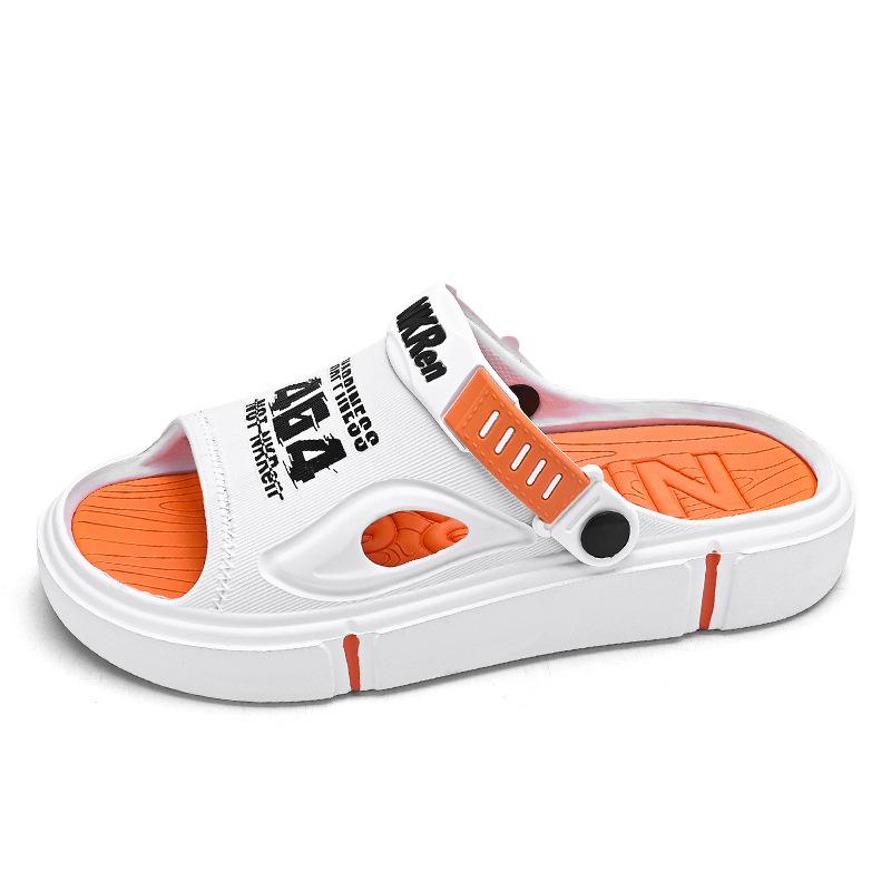 

Мужские модные нескользящие пляжные сандалии-трансформеры: Повседневные летние шлепанцы с одним ремешком в двух цветах. 39/40 белый