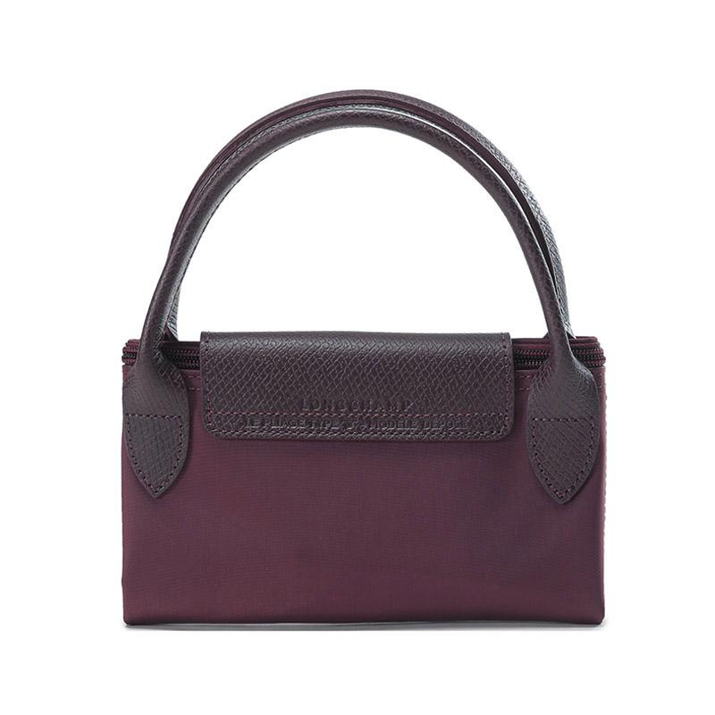 Longchamp Le Pliage Green Short Handle Tote Bag Eco-Friendly Canvas With Leather Trim Women Handbags Red 1621919009