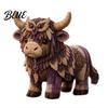 Handmade Gift Making Beginners DIY Sewing Kit Cow Patchwork Supplies Highland for Adults Fabric Doll