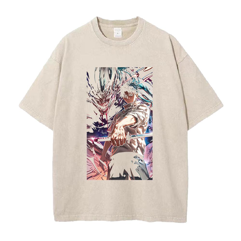 

Jujutsu Kaisen Okkotsu Yuta Cool Graphic Tshirt Men Women Clothing Short Sleeve Cotton T-shirts Washed Tee Harajuku Male T Shirt S бежевый