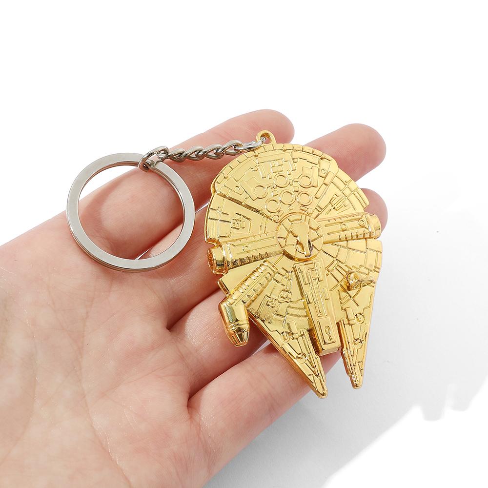 Star War Keychain Spacecraft Millennium Falcon Metal Pendant Keyring Car Backpack Key Holder Vintage Jewelry Accessories Gifts