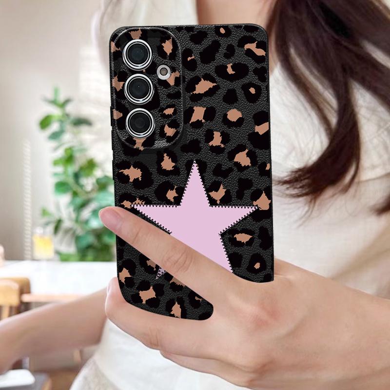 Creative Leopard Print Case For Samsung A18 A57 A37 A17 A56 A36 A26 A16 A55 A35 A25 A15 A54 S21 FE S22 S23 S24 Plus S25 S26 Ultra Silicone Cover