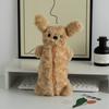 Teddy Stationery Plush Storage Bags For Girls With Dog Pattern Pencil Pouch