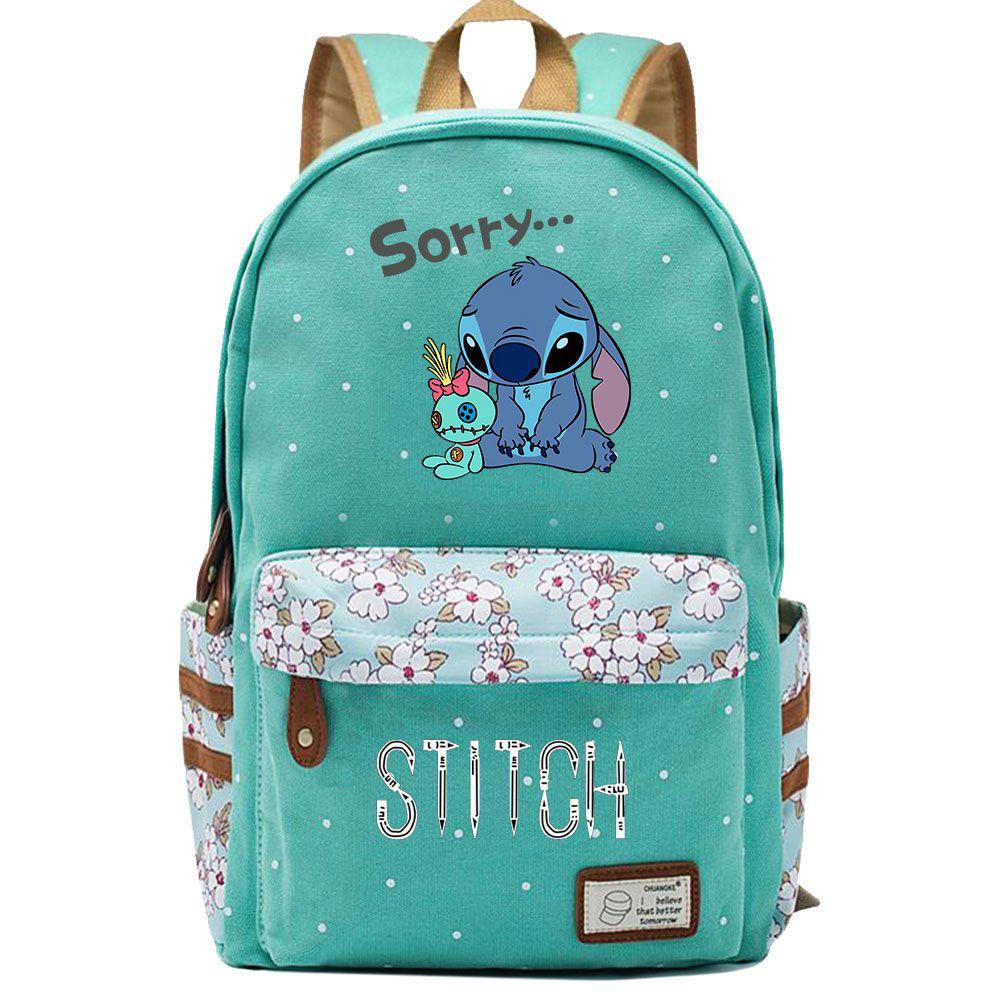 Lilo Stitch Backpack In Pink Or Blue Perfect For School Or Travel Made From High-quality Oxford Cloth