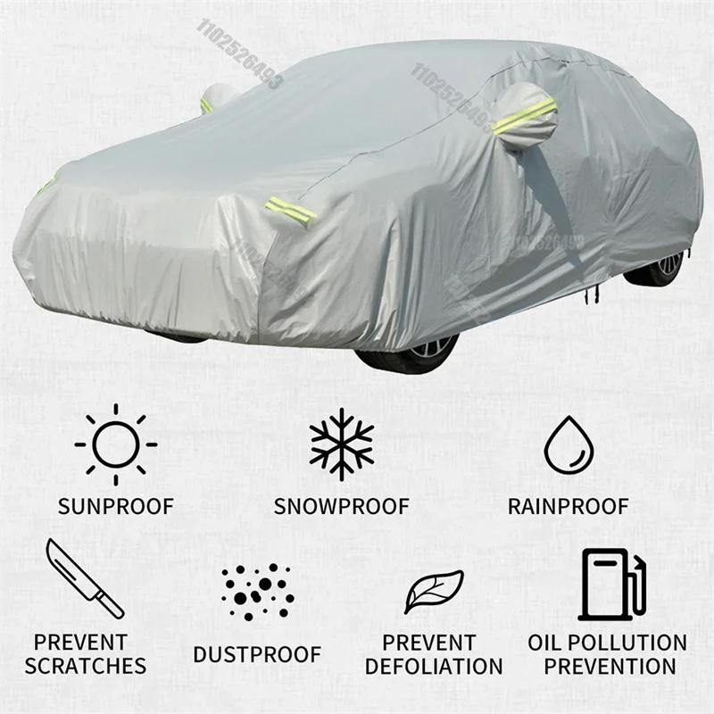Volledige Autohoes Binnen Buiten Auto Beschermhoes Zonnescherm Stofdicht Anti UV Bescherming Cover Universeel voor Sedan SUV