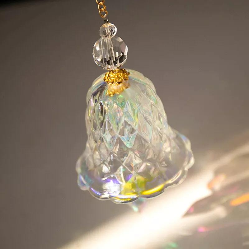 1Pc Crystal Wind Chimes Hanging Suncatcher Wind Music Bell Glass Prism Rainbow Maker