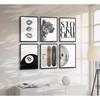 Fashion Trendy Leopard Wall Art Set of 6 Stockholm Preppy Room Painting Picture Wall Decor Black White Aesthetic Cheetah Poster Print Artwork for