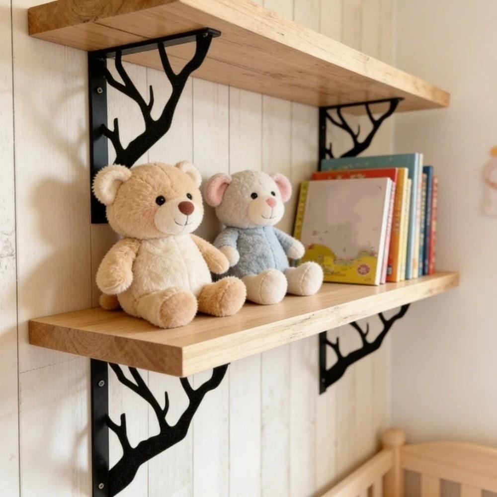 2Pcs Heavy-Duty L-Shaped Brackets Cast Iron Decorative Shelf Bracket  Home Decor