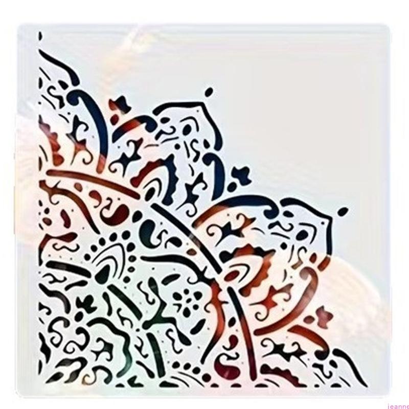 Reusable Corner Stencil for Painting on Canvas Paper Fabric Floor Wall and Tile DIY Art Craft Border Template