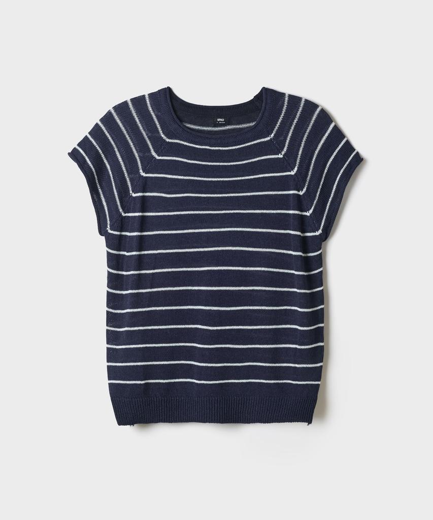 Seupao Striped Cap Sleeve Knit_Spkwg37W05