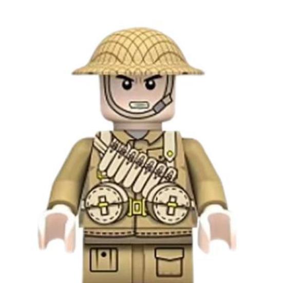 Yousheng 10 Pcs 1.7" Mini WWII Soldiers Figures Model Set Military Building Block Toys with Weapons Gift for Christmas Stockings Birthday Easter