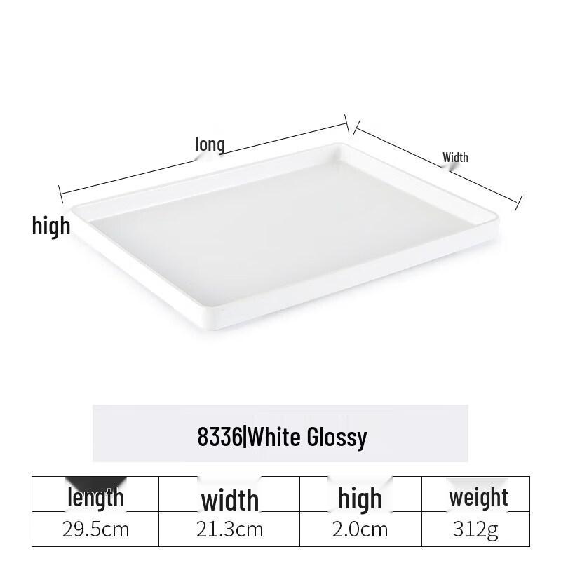 Nordic Style Rectangular Plastic Serving Tray