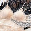 French Lace Triangular Cup Push Up Bra Set Women Sexy Lingerie Summer Comfort Fine Shoulder Strap Bras Backless Underwear Sets