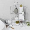 3PCS Plastic Triangle Storage Rack Transparent Large Capacity Cosmetic Storage Box Stackable Desktop Bookshelf for Home