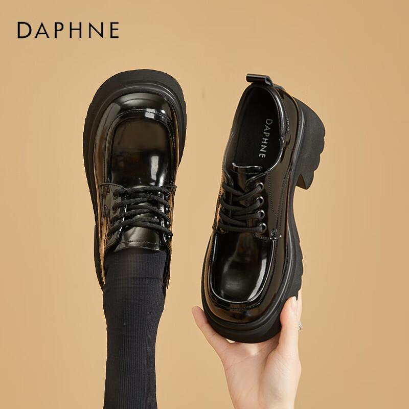Women s British Style Platform Chunky Heel Loafers 38